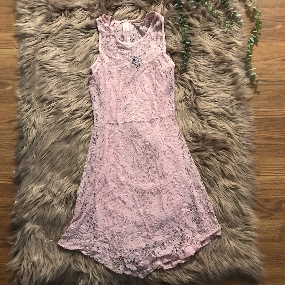 Wet Seal pink lace dress size small